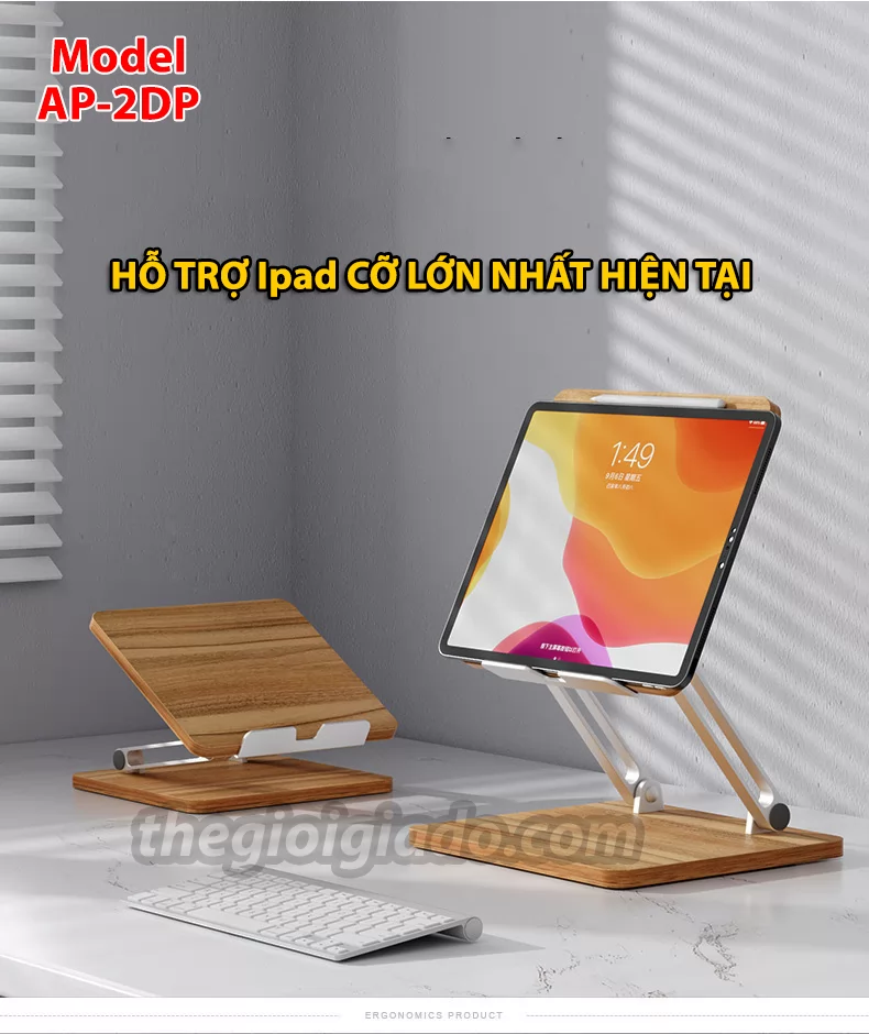 Giá đỡ tablet cỡ lớn trên bàn làm việc