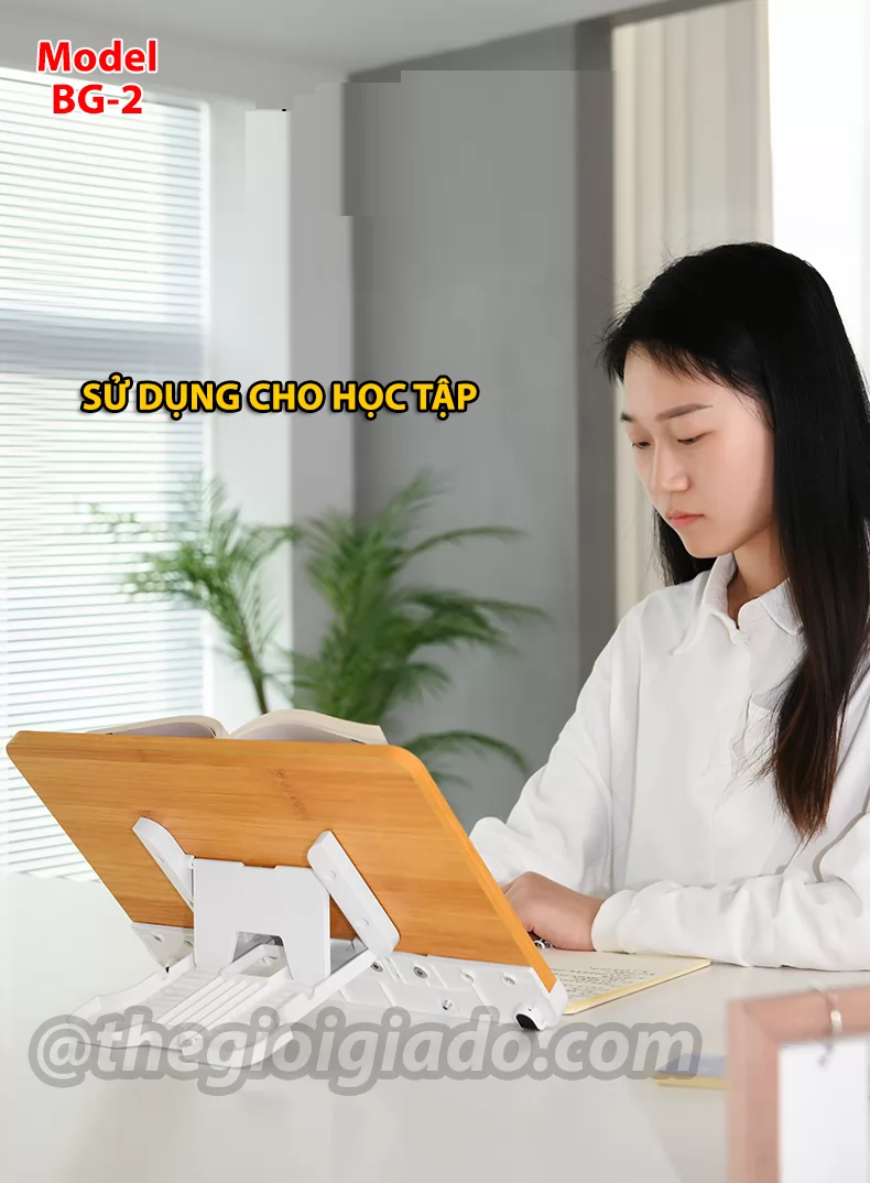 Giá đỡ đọc sách kiêm giá đỡ tablet và đỡ laptop trên bàn